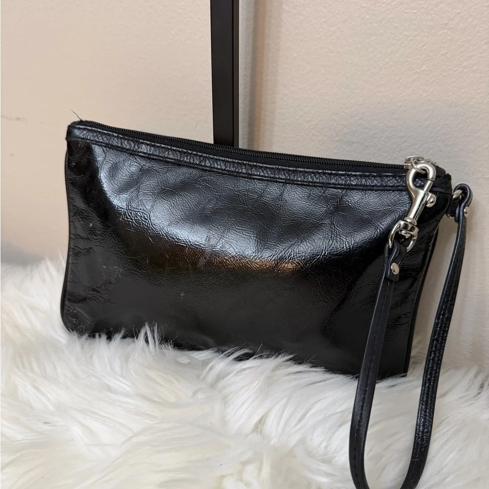 Coach Black and Yellow Wristlet